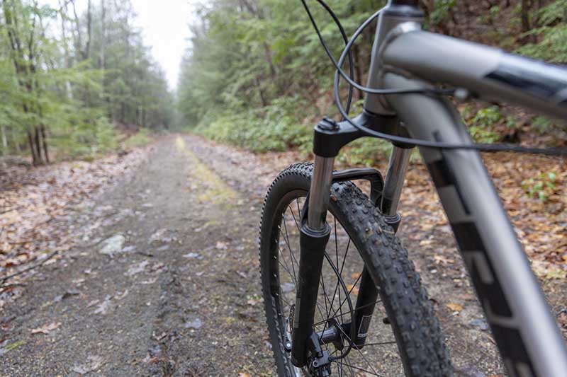 a bike on a trail
