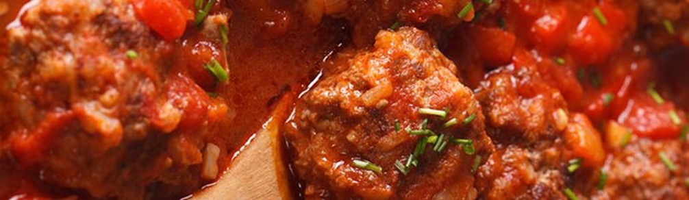 up close image of meatballs