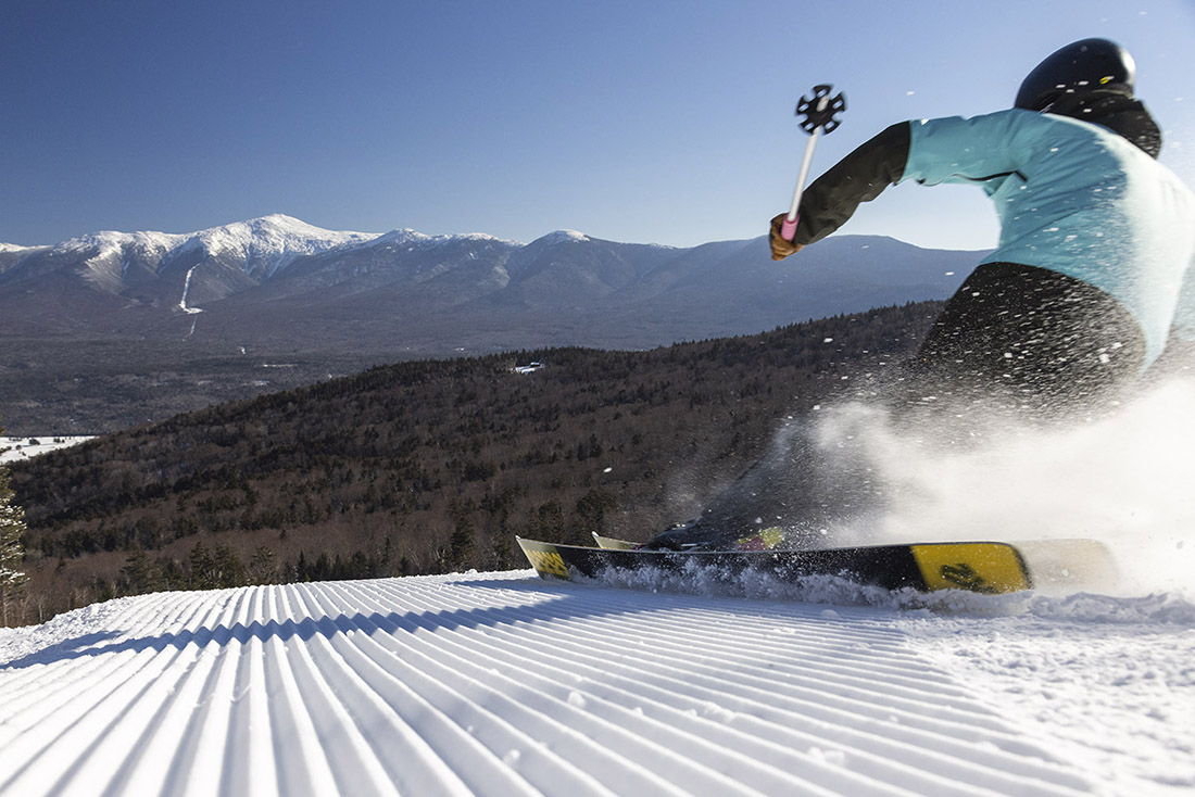 a skier on a mountain